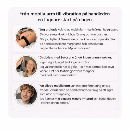 Innovativ vibrationsväckarklocka som väcker dig och ingen annan