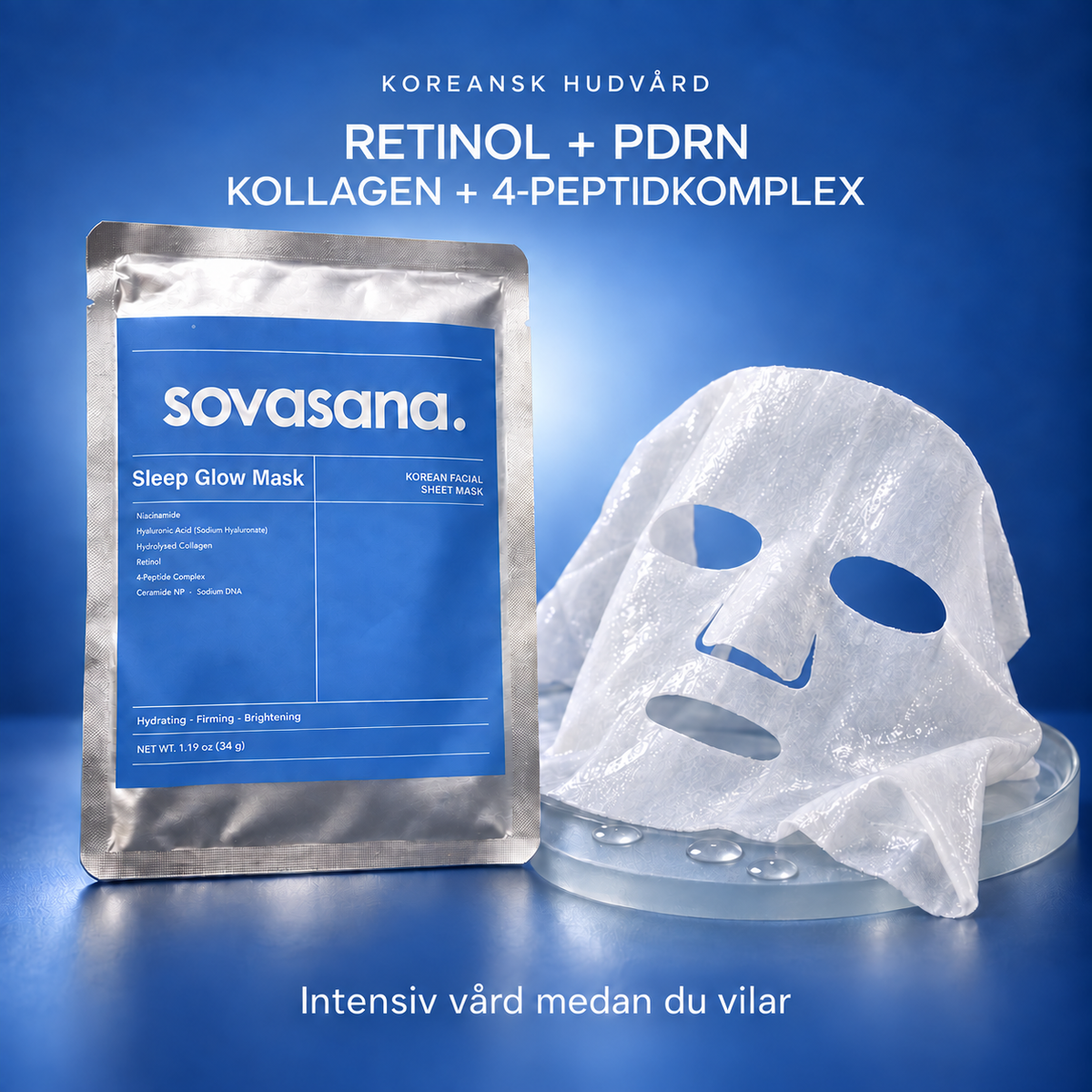 Fylligare och strålande hud med Sovasanas Anti-age & Kollagenmask